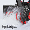 AMERISUN 24-INCH SNOW BLOWER WITH 212CC 4-CYCLE OHV RECOIL START - RED - Like New