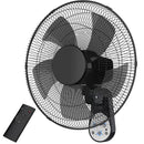 MIRDRED WALL MOUNT FAN 16" 5 BLADES 5 SPEEDS WALL 90 DEGREE 8 HOUR TF011 - BLACK - Like New