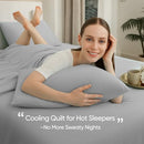 HLLBLL® Cooling Comforter, Ultra Cold Fiber Technology, All-Season Lightweight - Brand New