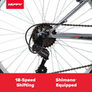 HUFFY 24" ROCK CREEK MOUNTAIN BIKE, FITS RIDERS 4'8" - 5'8", GRAY - Like New