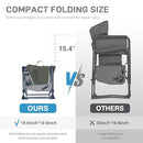 EVER ADVANCED Camping Directors Chair Side Table Portable Folding Chair, Green - Brand New