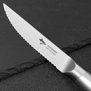MAD SHARK PREMIUM STEAK KNIFE SET OF 6 RAZOR SHARP BLADE DJN013 - SILVER - Like New