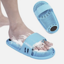 KIBHOUS SILICONE SHOWER FOOT SCRUBBER, PERSONAL FOOT MASSAGE AND CLEANING - BLUE - Like New