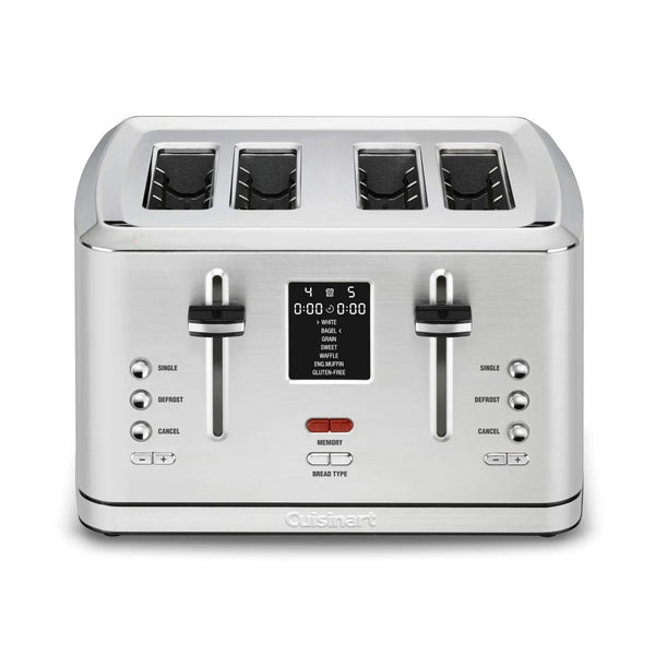 CUISINART 4-SLICE DIGITAL MEMORYSET TOASTER, STAINLESS STEEL - - Scratch & Dent