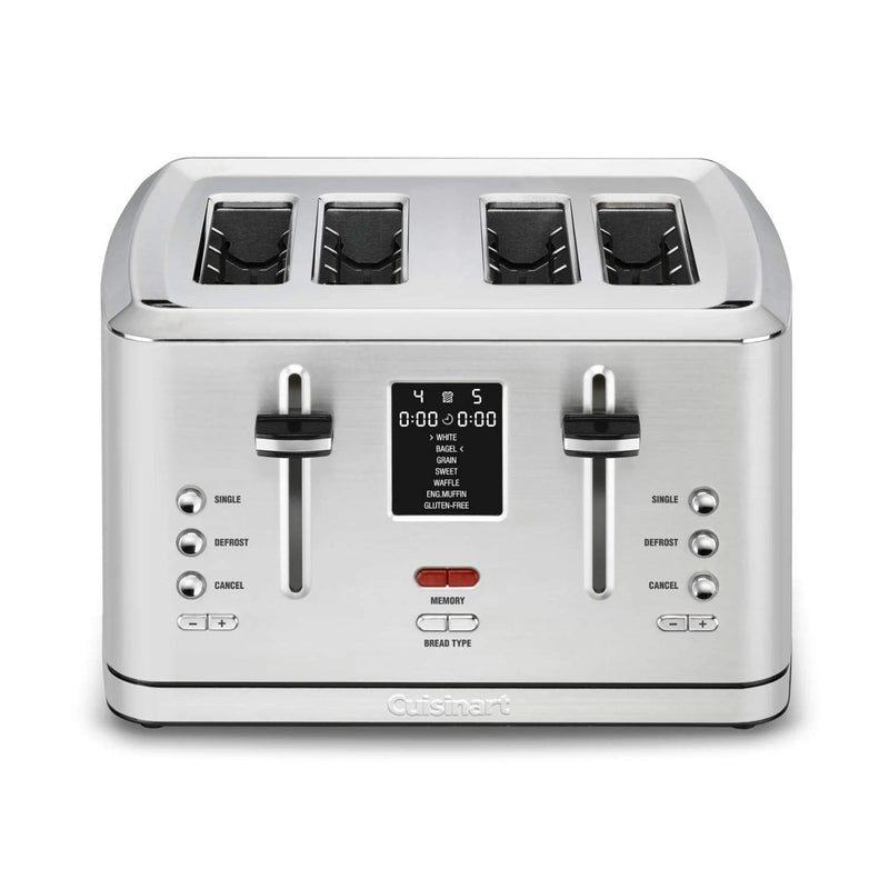 CUISINART 4-SLICE DIGITAL MEMORYSET TOASTER, STAINLESS STEEL - - Scratch & Dent