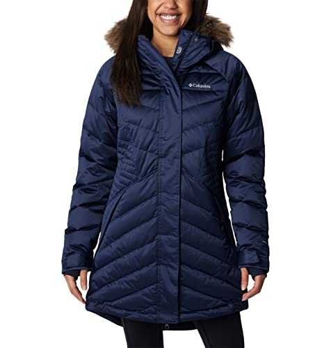 COLUMBIA WOMEN'S LAY D DOWN III MID JACKET Dark Nocturnal Satin X-Small - Brand New