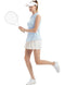 FK3092SLP FKEEP WOMEN'S SLEEVELESS POLO ATHLETIC V-NECK COLLAR - XX-LARGE - BLUE - Brand New