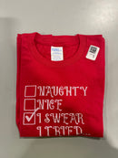 PORT&COMPANY KIDS CHRISTMAS T-SHIRT 100% COTTON - SIZE: YOUTH SMALL YOUTH - RED - Like New