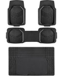 AMAZON BASICS 4-PIECE HEAVY DUTY ANTI-SLIP PVC FLOOR MATS! - BLACK - Like New