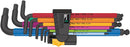 Wera 05022640001 950/9 Hex-Plus Multicolor Imperial 2 L-Key Set, 9 Pieces - Like New