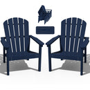 NEVILYWOOD STACKABLE ADIRONDACK CHAIR ALL-WEATHER HDPE - NAVY, 2pcs - Like New