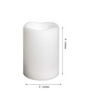 EZIGARDEN WATERPROOF LED PILLAR CANDLE OUTDOOR FLAMELESS FLICKERING WHITE - Like New