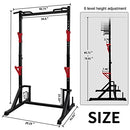 CANPA MULTIFUNCTION POWER RACK HEAVY CAPACITY ADJUSTABLE STAND - BLACK/RED - Like New