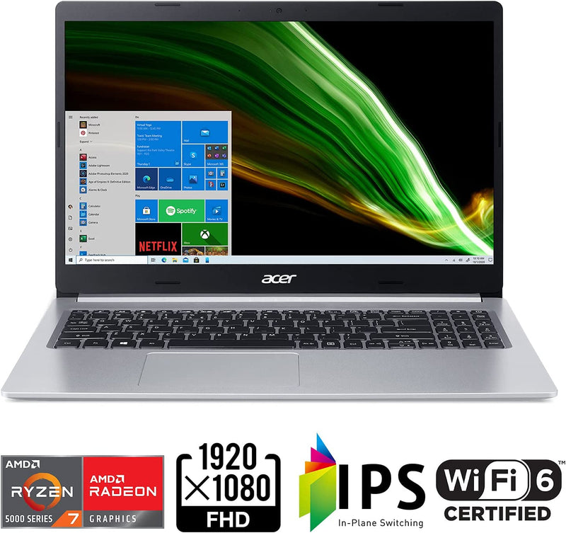 ACER ASPIRE 5 15.6" FHD RYZEN 7 5700U 8GB 512GB SSD A515-45-R8K1 - SILVER New