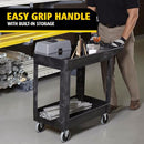 RUBBERMAID COMMERCIAL PRODUCTS UTILITY CART WITH DEEP 500 LB CAPACITY - BLACK - Like New