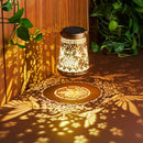 2 Pack Solar Lanterns Outdoor Waterproof Gifts Hollowed-Out Metal Hummingbird - Like New