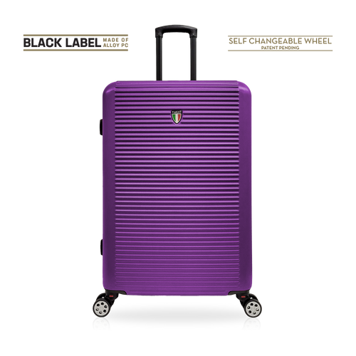 TUCCI ITALY 32" GIOIA ABS HARDSHELL SPINNER WHEEL TRAVEL SUITCASE - PURPLE - Brand New
