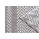 KATHY IRELAND 6 PIECE CHEVRON JACQUARD TOWEL SET WITH LETSDRY - SILVER - Brand New