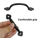 AMGIIMOR 12 PCS 4 Inch Drawer Pulls, Matte Black Rustic Cabinet Pulls HQ0284-BLK - Like New