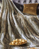 Lindsey Home Fashion Faux Fur Throw 60x84(INCH) Wolf-Brown - Brand New