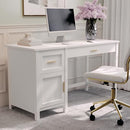 Martha Stewart Hutton Shaker Style Home Office Desk with Storage - WHITE - Like New