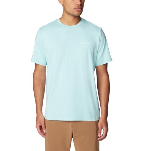 COLUMBIA MEN'S TECH TRAIL CREW NECK II - SIZE: MEN S - SPRAY HEATHER - Brand New