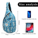 Crossbody Sling Backpack Sling Bag Travel Hiking Chest Bag Daypack Patterned - Brand New