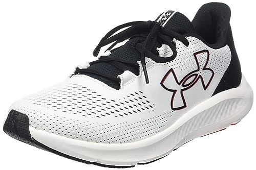 UNDER ARMOUR MEN'S CHARGED PURSUIT 3 BIG LOGO SHOE SIZE MEN'S 8 WHITE/BLACK/RED - Like New
