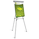 OFFICE DEPOT BRAND PRESENTATION EASEL 35-1/2"-65"H, SILVER CHART HOLDER - SILVER - Like New