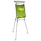 OFFICE DEPOT BRAND PRESENTATION EASEL 35-1/2"-65"H, SILVER CHART HOLDER - SILVER - Like New