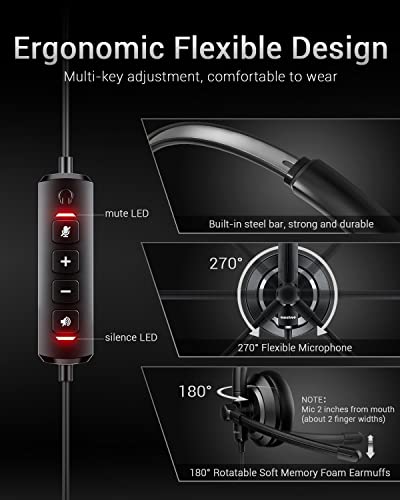 AWATRUE EH05-U WIRED USB HEADSET NOISE CANCELLING MICROPHONE FOR PC LAPTOP BLACK - Like New