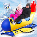 ALLLVOCLES SNOW TUBE 64" SUPER LARGE INFLATABLE SPACESHIP SLED - YELLOW/BLUE - Like New
