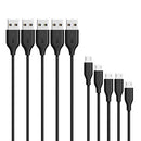 ANKER [5-PACK] POWERLINE MICRO USB - SAMSUNG NEXUS LG ANDROID - BLACK - Like New