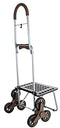 DBEST PRODUCTS STAIR CLIMBER BIGGER TROLLEY DOLLY MM HANDTRUCK GARDEN - BROWN - Like New