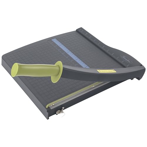 SWINGLINE PAPER CUTTER, GUILLOTINE TRIMMER, 12" CUT LENGTH 9312 - GRAY/GREEN - Brand New