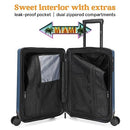 MIAMI CARRYON OCEAN 20" CARRY-ON SUITCASE TSA LOCK POLYCARBONATE SHELL NAVY - Like New