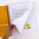 FIVE STAR WIREBOUND NOTEBOOK, 8.5" X 11", COLLEGE RULED, 100 SHEETS, GREEN - Like New