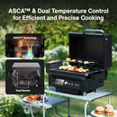 ASMOKE ESSENTIAL PORTABLE WOOD PELLET GRILL AND SMART SMOKER BUILT IN SCREEN - Like New