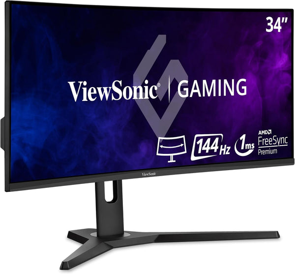 ViewSonic VX3418-2KPC 34" 21:9 Curved 1440p 1ms 144Hz Gaming Monitor - BLACK Like New