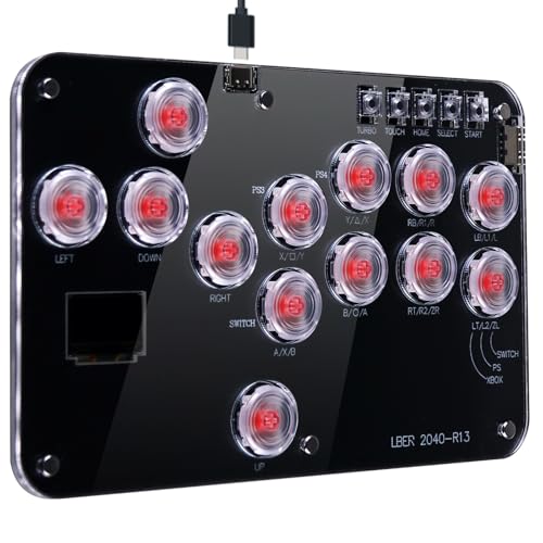LBER ARCADE STICK GAME KEYBOARD R13 CONTROLLER ARCADE STICK LBER-2040 - BLACK - Like New