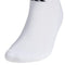 ADIDAS MEN'S ATHLETIC CUSHIONED NO SHOW SOCKS, SIZE LARGE, 6-PAIR, WHT/BLK - Brand New