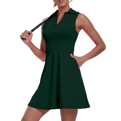 GGOV TWO PIECE TENNIS GOLF DRESS UPF 50+ ACTIVE ATHLETIC WEAR DRESS M 04 GREEN - Brand New