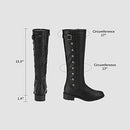 DREAM PAIRS Women's Wide Calf Knee High Boots, Fashion winter, Size 9 Army-w - Brand New