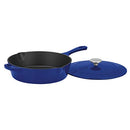 CUISINART CAST IRON, COBALT, 12", CHICKEN FRYER - COBALT CI45-30CB - Like New