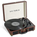 Victrola Journey+ Bluetooth Suitcase Record Player VSC-400SB-DBR-SDF, Brown - Like New