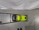 SUN JOE MJ401C-PRO 14" 28V CORDLESS PUSH LAWN MOWER W/REAR DISCHARGE CHUTE GREEN - Like New