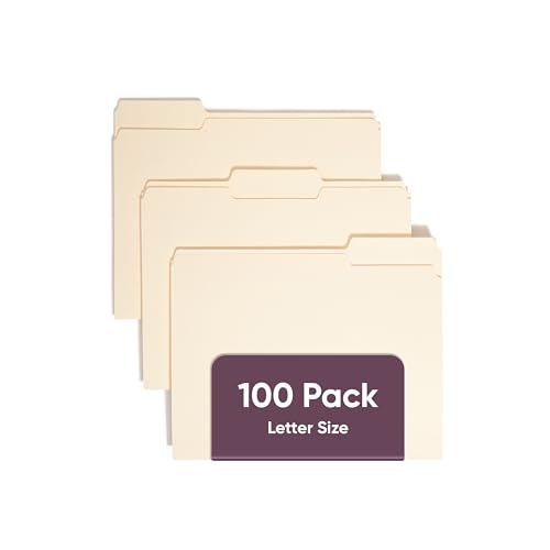 Smead File Folders Letter Sized, 1/3-Cut Tab, Assorted Positions, 100 Boxes - Brand New
