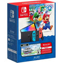 NINTENDO SWITCH OLED SUPER MARIO BROS WONDER BUNDLE 121618 - RED/BLUE - Brand New