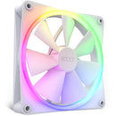 NZXT F140RGB 140MM RGB FANS TWIN + RGB LIGHTING CONTROLLER 2 PACK - WHITE - Like New