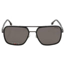 CARRERA METAL RECTANGLE DARK RUTHENIUM BLACK FRAME GRAY POLARIZED 58-18-140 - Like New